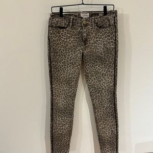 Frame Denim Leopard Print Skinny Jeans size29